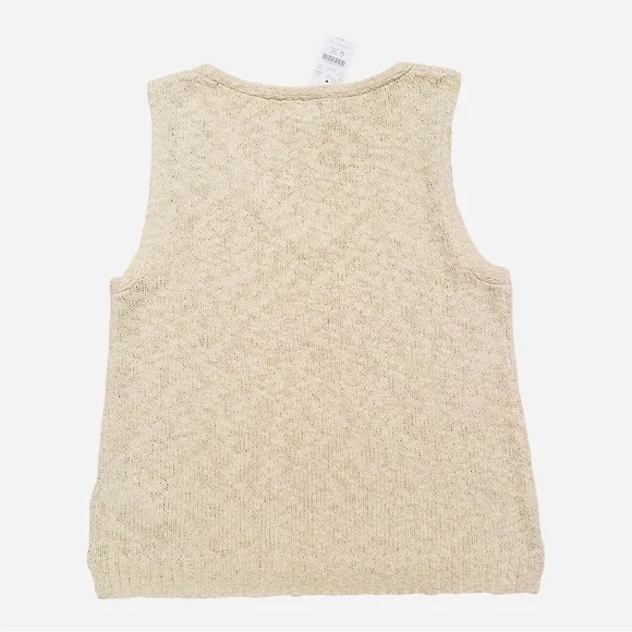NEW J Crew V-neck Beach Sweater-tank Ivory Medium - Picture 4 of 7